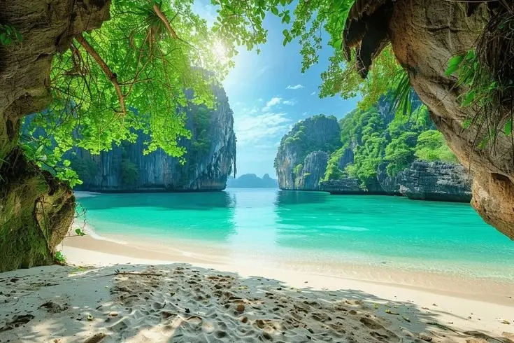 A peaceful tropical lagoon